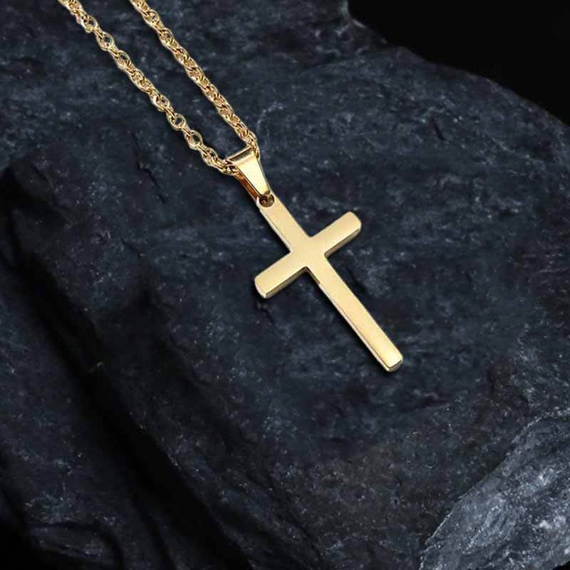 Simple Cross Stainless Steel Pendant | Gthic.com