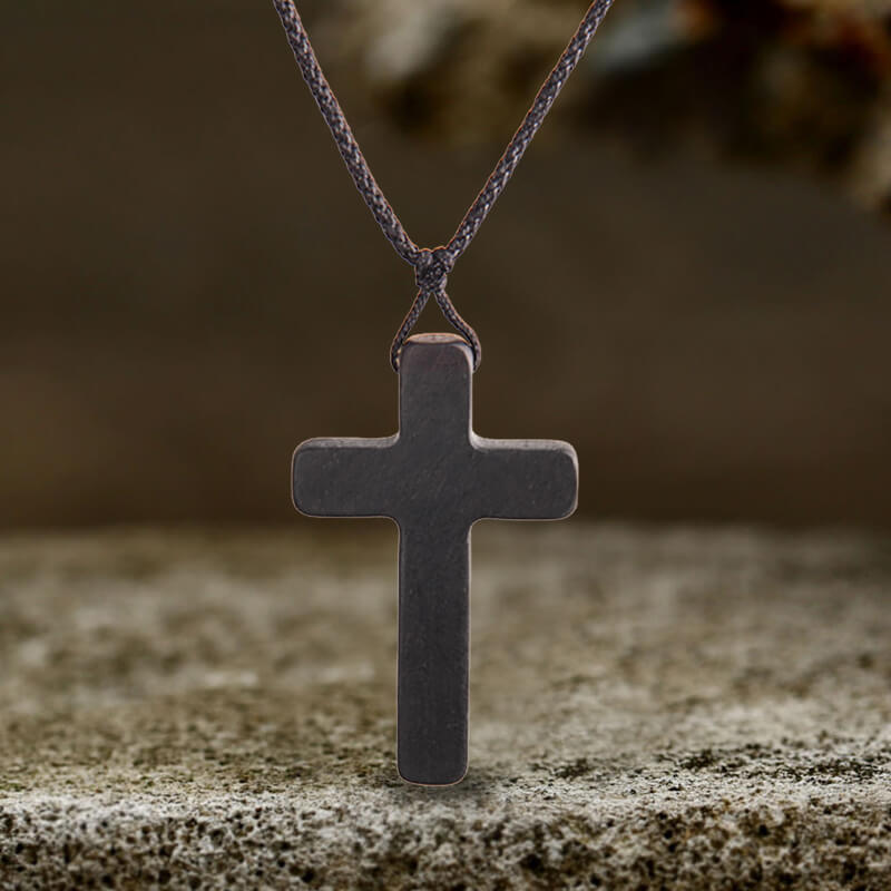 Simple Cross Wood Pendant