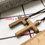 Simple Cross Wood Pendant