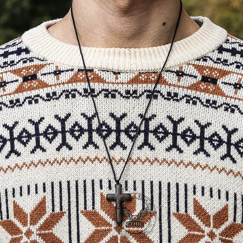 Simple Cross Wood Pendant