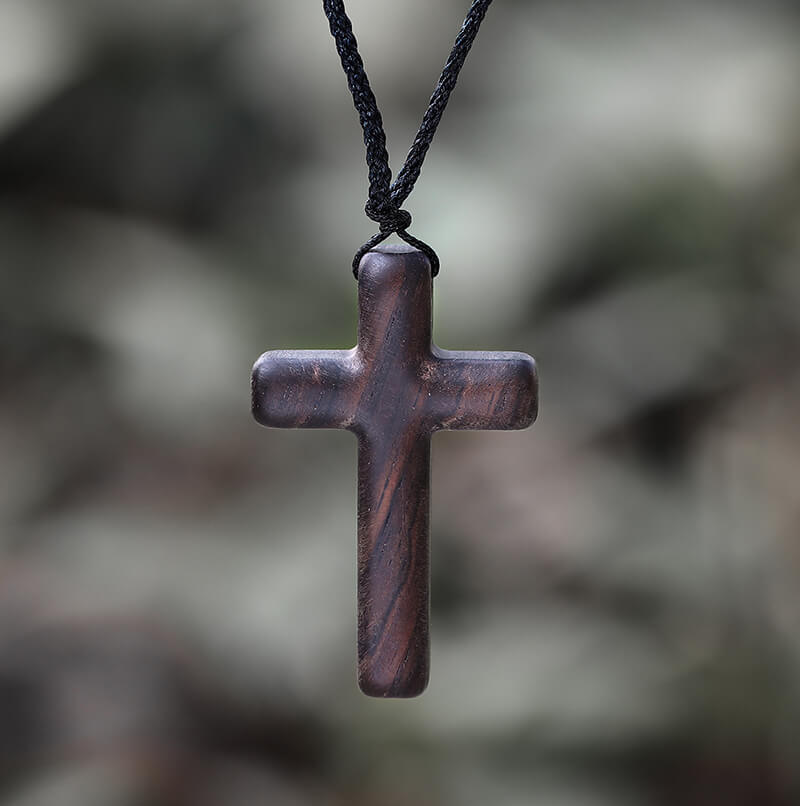 Simple Cross Wood Pendant