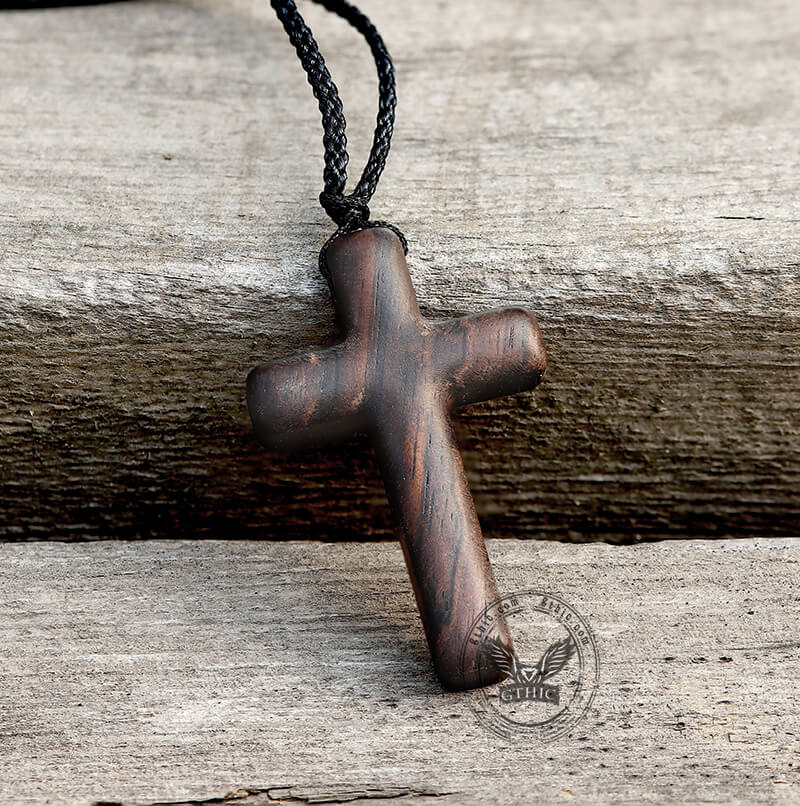 Simple Cross Wood Pendant