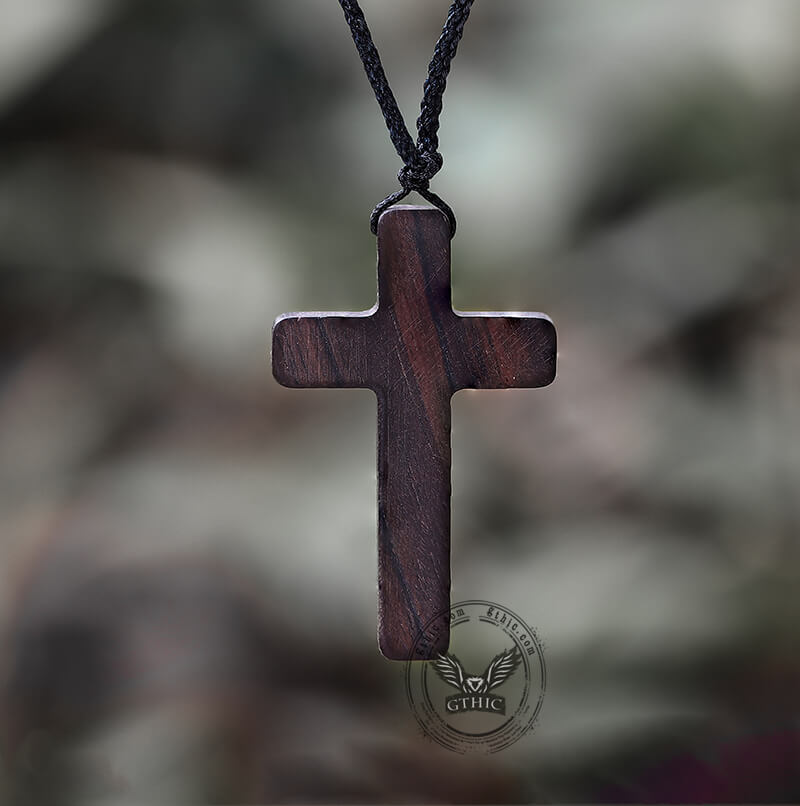 Simple Cross Wood Pendant