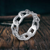 Simple Cuban Link Design Stainless Steel Ring | Gthic.com