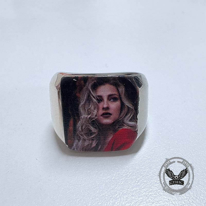 Simple DIY Color Printed Photo Stainless Steel Ring
