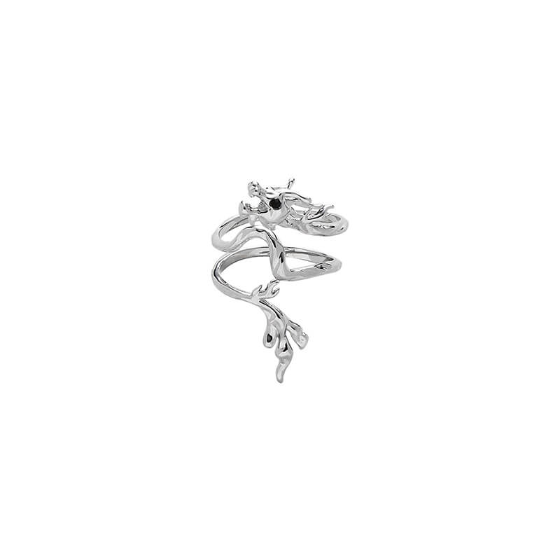 Simple Dragon Design Alloy Open Ring | Gthic.com