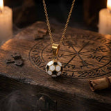 Simple Drip Glue Soccer Ball Stainless Steel Pendant