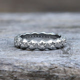 Simple Floral Stainless Steel Band Ring