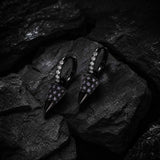 Simple Full-Zircon Cone Stainless Steel Earrings | Gthic.com
