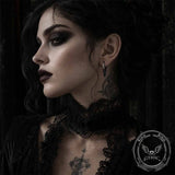 Simple Full-Zircon Cone Stainless Steel Earrings | Gthic.com