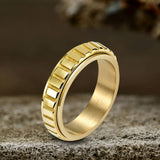 Simple Gear Stainless Steel Spinner Ring | Gthic.com