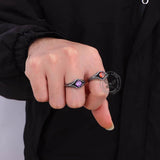 Simple Gemstone Eye Design Stainless Steel Ring | Gthic.com