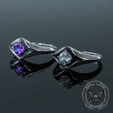 Simple Gemstone Eye Design Stainless Steel Ring 01 | Gthic.com