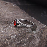 Simple Gemstone Eye Design Stainless Steel Ring