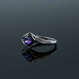 Simple Gemstone Eye Design Stainless Steel Ring 03 | Gthic.com