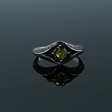 Simple Gemstone Eye Design Stainless Steel Ring