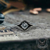 Simple Gemstone Eye Design Stainless Steel Ring