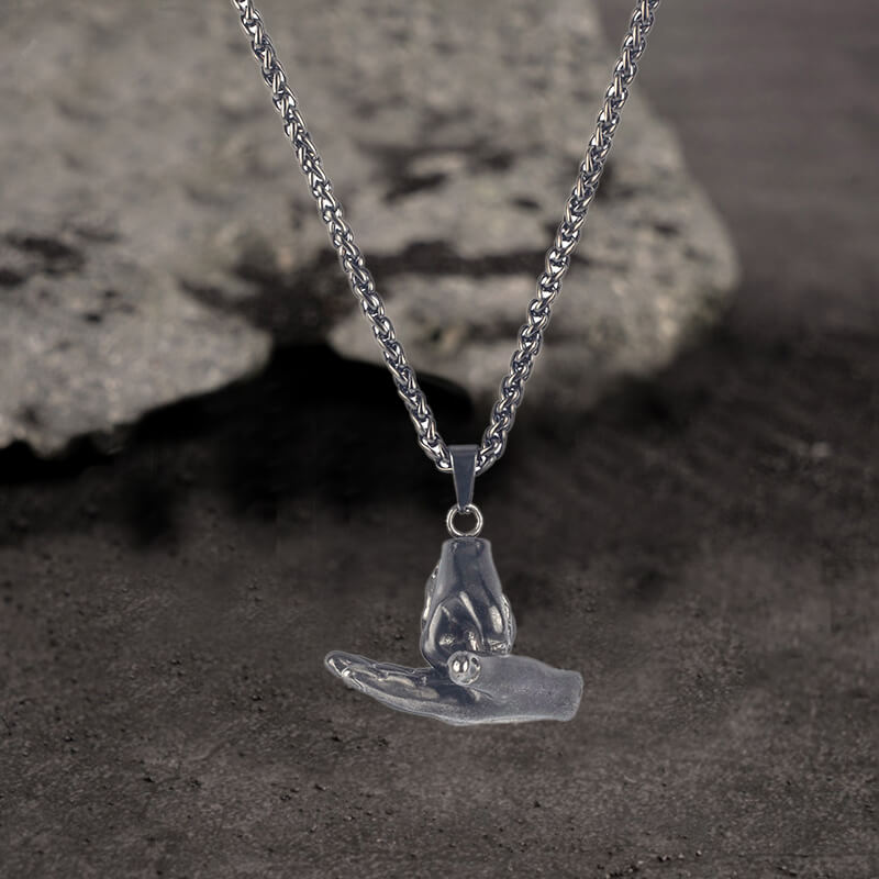 Simple Gesture Expression Stainless Steel Pendant | Gthic.com