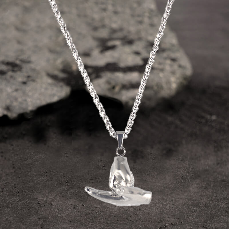 Simple Gesture Expression Stainless Steel Pendant | Gthic.com