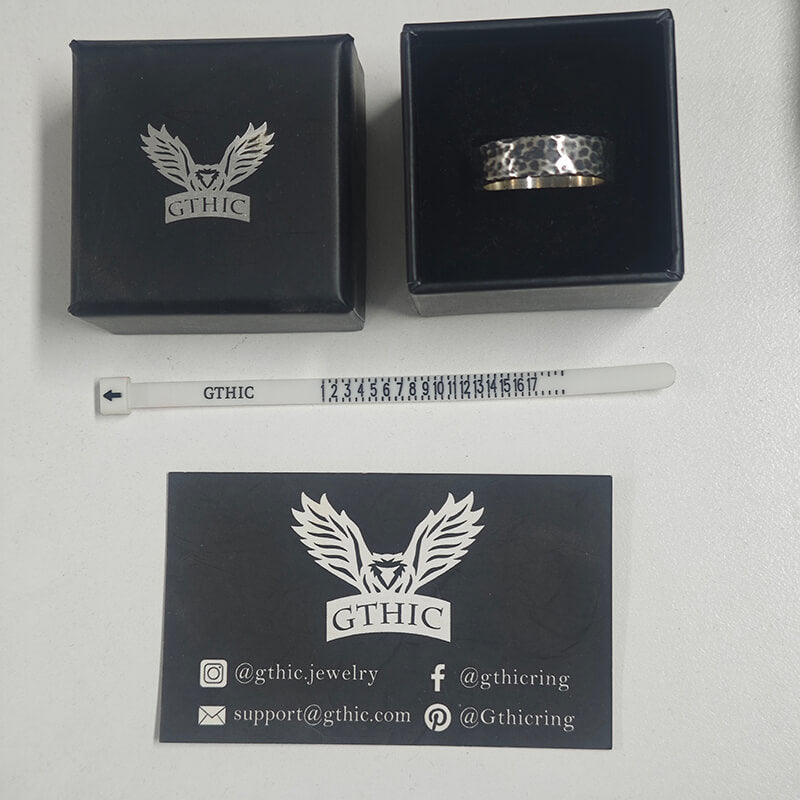 Simple Hammered Sterling Silver Band Ring | Gthic.com