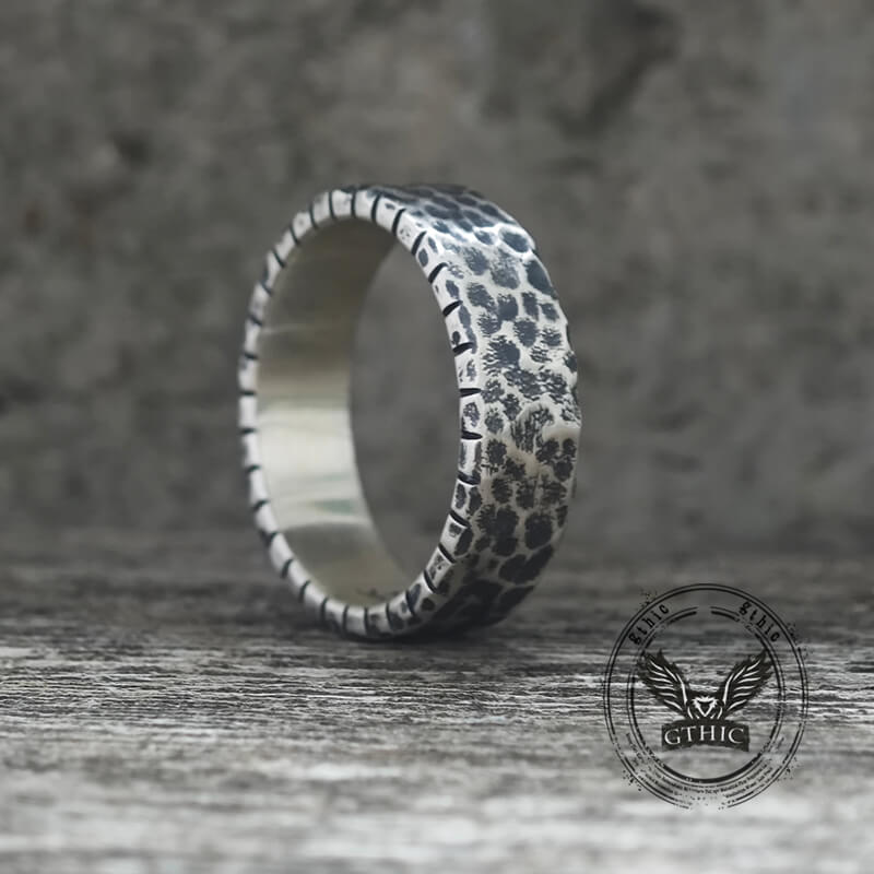 Simple Hammered Sterling Silver Band Ring | Gthic.com