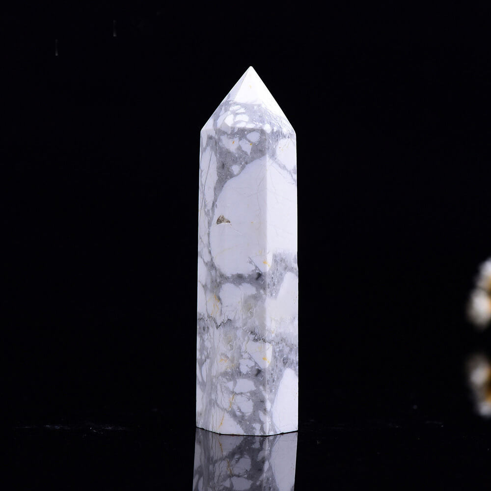 Simple Hexagonal Prism Craft Figurine Natural Crystal Tower
