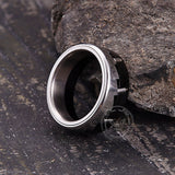 Simple Mechanical Ratchet Stainless Steel Spinner Ring