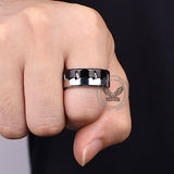 Simple Mechanical Ratchet Stainless Steel Spinner Ring | Gthic.com