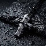 Simple Natural Crystal Cross Charm Necklace