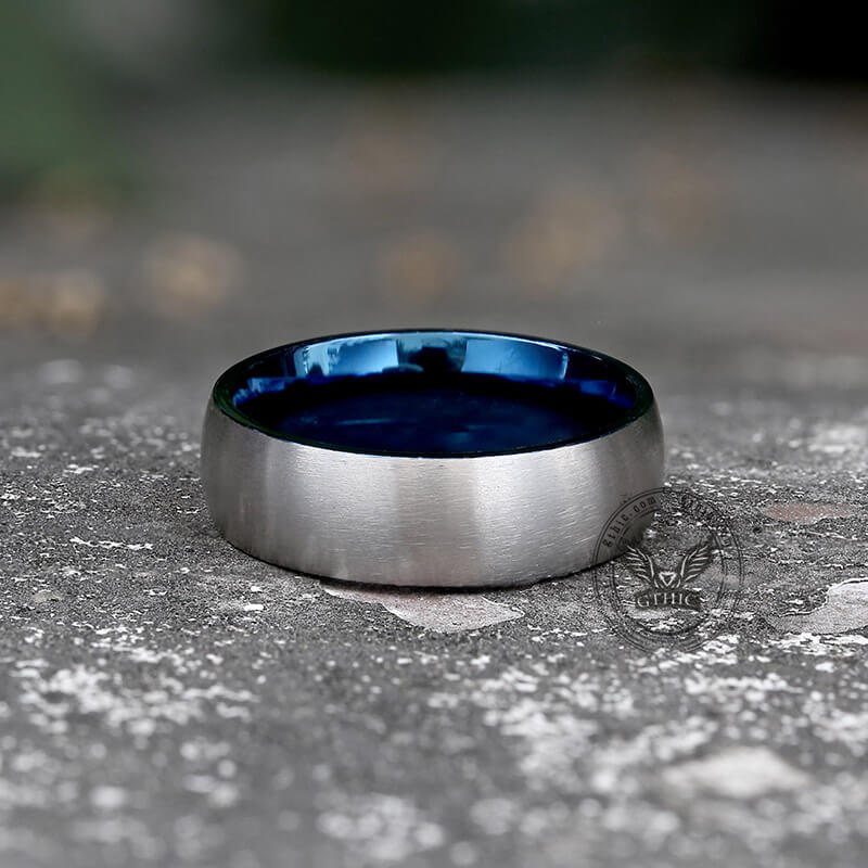 Simple Polished Titanium Couple Ring | Gthic.com