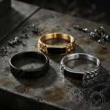 Simple Rectangular Drip Glue Stainless Steel Ring | Gthic.com