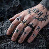 Simple Rectangular Drip Glue Stainless Steel Ring | Gthic.com