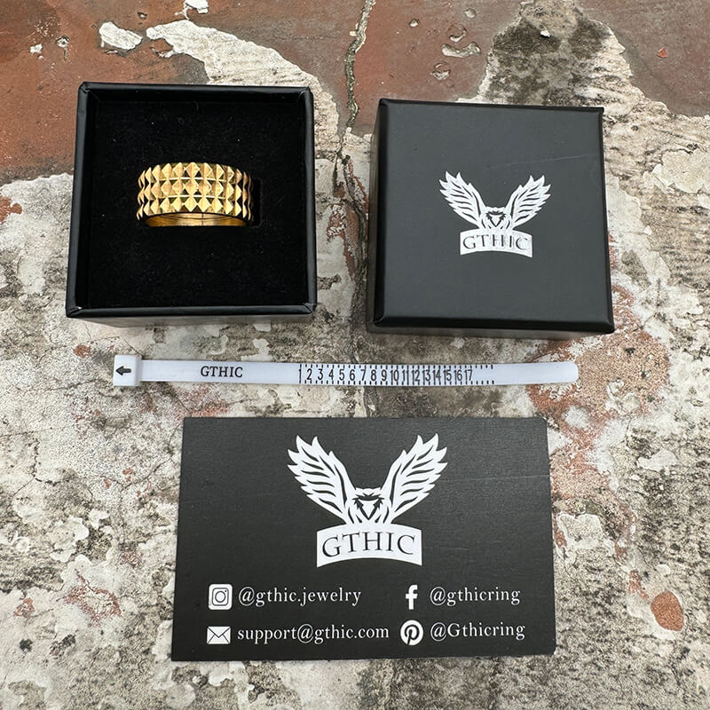 Simple Rhombus Pattern Stainless Steel Band Ring