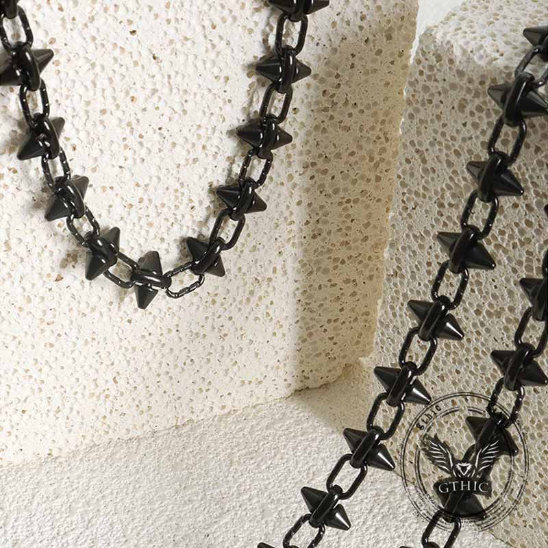 Simple Rhombus Stitching Stainless Steel Necklace