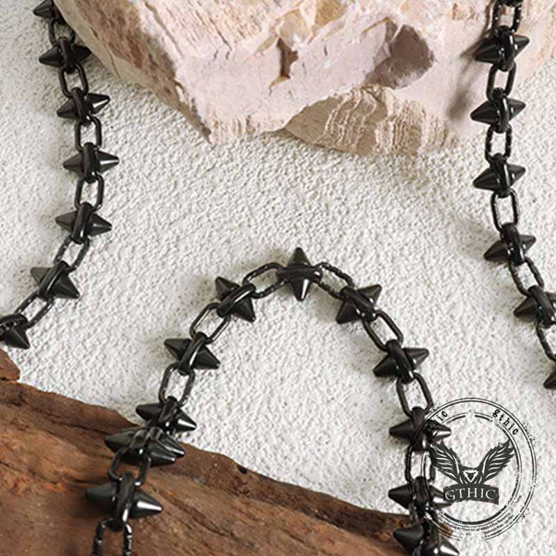 Simple Rhombus Stitching Stainless Steel Necklace