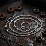 Simple Shimmering Stainless Steel Clavicle Necklace | Gthic.com