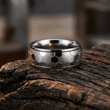 Simple Soccer Pattern Stainless Steel Spinner Ring