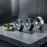 Simple Soccer Pattern Stainless Steel Spinner Ring | Gthic.com