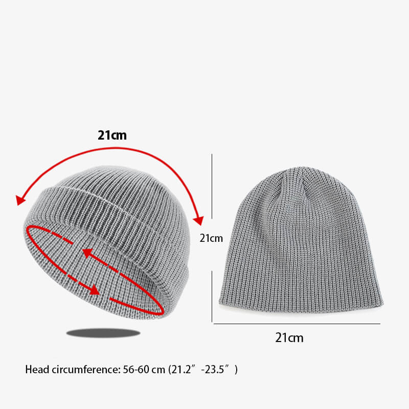 Simple Solid Color Cuffed Beanie Hat