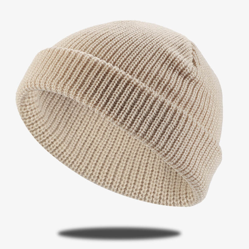 Simple Solid Color Cuffed Beanie Hat | Gthic.com