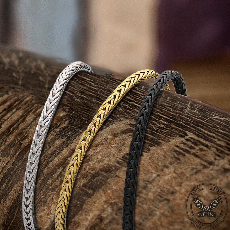 Simple Solid Color Jewelry Buckle Stainless Steel Bracelet | Gthic.com