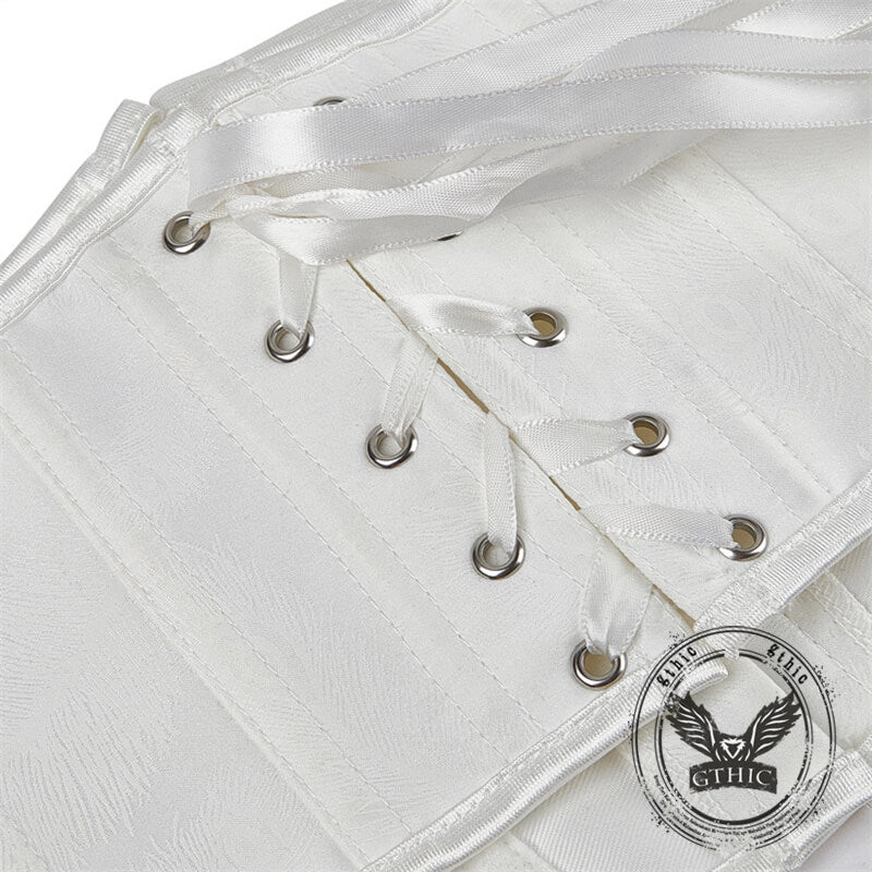 Simple Solid Color Short Lace-Up Palace Corset | Gthic.com