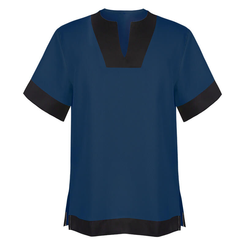 Simple Solid Color Slit Medieval Shirt