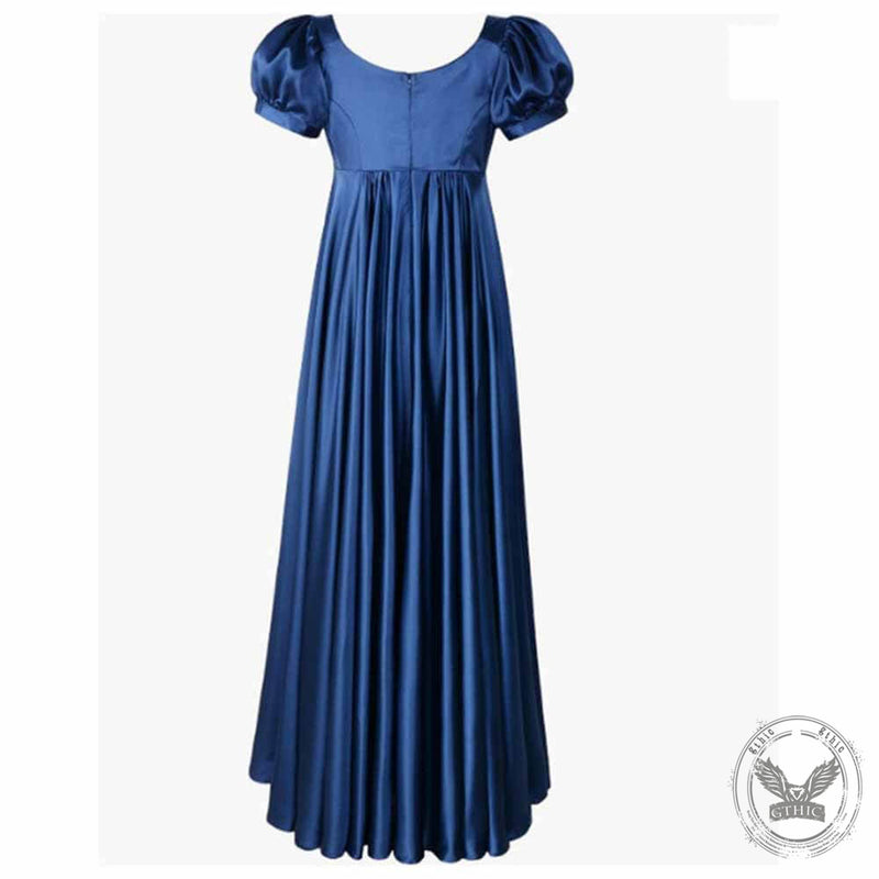 high waist square neck dress Square Neck Short Sleeve High Waist Flare Dress