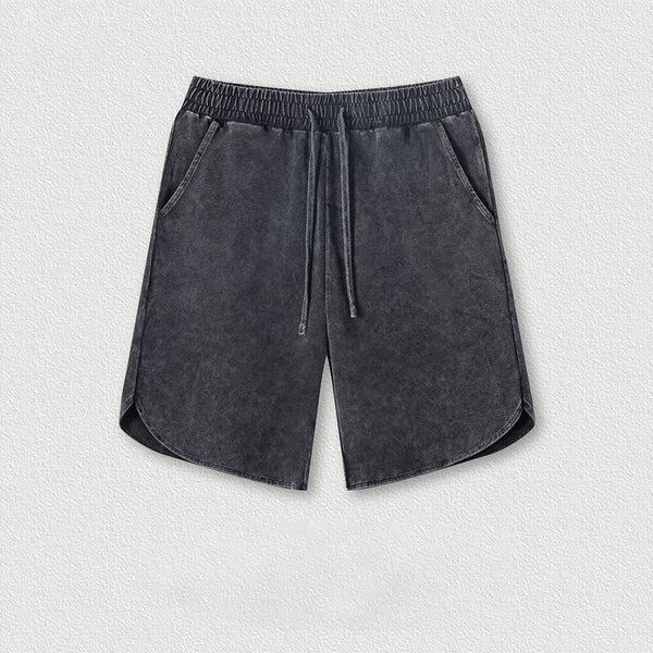 Black Simple Solid Color Strappy Pocket Shorts | Gthic.com
