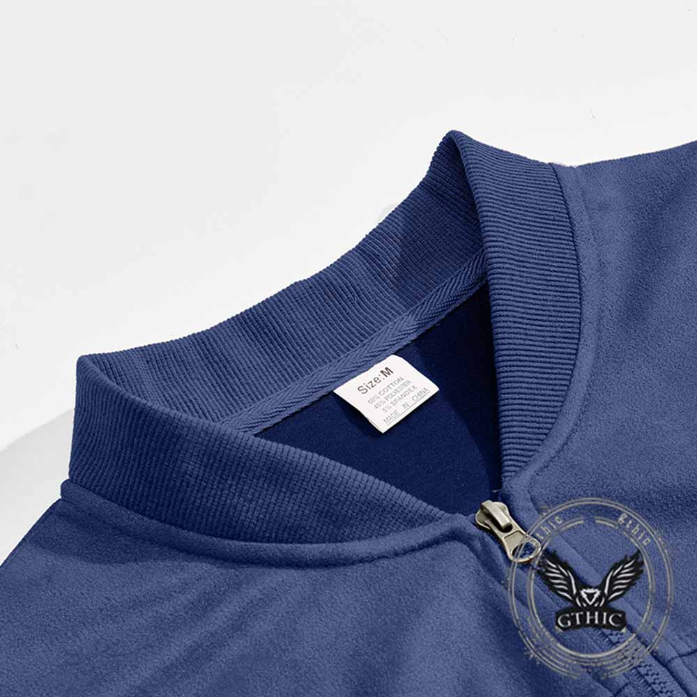 Simple Solid Color Suede Casual Zip-Up Jacket