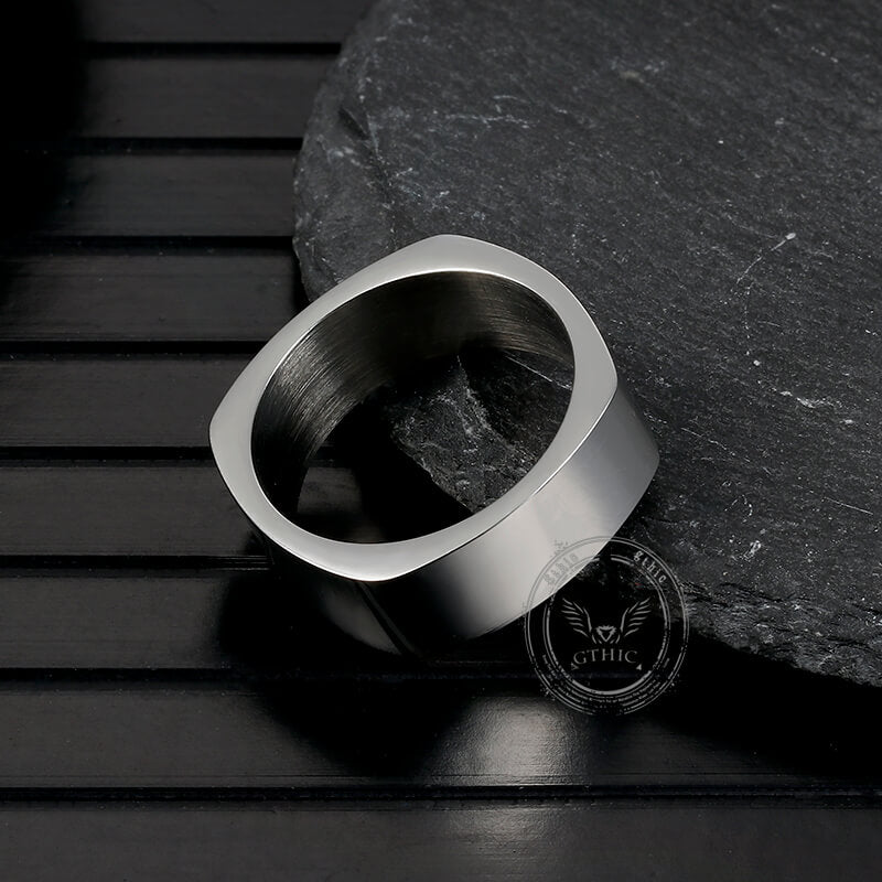 Simple Square Stainless Steel Ring