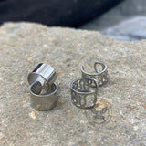 Simple Stainless Steel Ear Cuffs Set 05 | Gthic.com