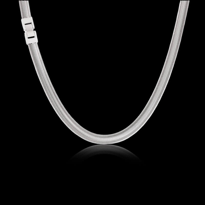 FOCALOOK Rose Gold Choker 12inch 3mm Flat Snake Chain Stainless Steel Fashion Herringbone Necklace for Women FOCALOOK Rose Gold Choker 12inch 3mm Flat Snake Chain Stainless Steel Fashion Herringbone Necklace for Women
