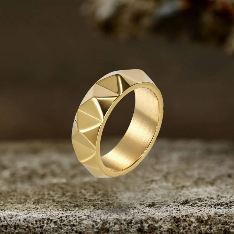Simple Tapered Self-Defense Stainless Steel Ring | Gthic.com